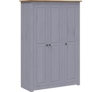 Garde-robe 3 portes Gris 118x50x171,5 cm Pin Assortiment Panama