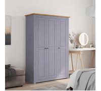 VidaXL 282662 placard et armoire de chambre à coucher 4 étagères 3 portes(s) Gris