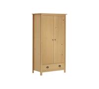 vidaXL Garde-robe à 2 portes Hill 89x50x170 cm Bois de pin solide Marron