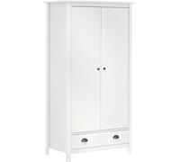 Garde-robe à 2 portes Hill Blanc 89x50x170cm Bois de pin solide