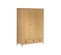 vidaXL Garde-robe Hill 3 portes Pin solide 127x50x170 cm Marron miel