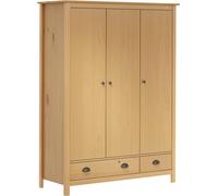 Garde-robe à 3 portes Hill 127x50x170 cm Pin solide