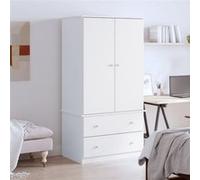 Garde robe ALTA blanc 90x55x170 cm bois massif de pin Blanc G