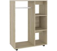Garde-Robe Armoire de Rangement Armoire à Vêtements Organisateur Chambre à Coucher Maison Intérieur Chêne Sonoma 80x40x110 cm [340]