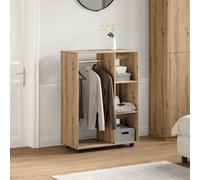 Garde-robe Armoire Rangement Vêtements Buanderie Blanc Bois d'Ingénierie vidaXL