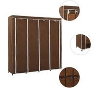 vidaXL Garde-robe 4 compartiments - Marron