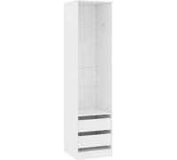 Garde-robe avec tiroirs Blanc 50x50x200 cm Bois d'ingénierie