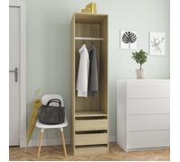 vidaXL Garde-robe avec tiroirs – Chêne Sonoma, bois d'ingénierie