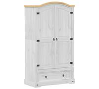 Garde-robe blanc 102x52x186 cm bois de pin massif