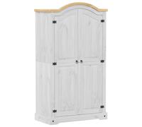 Garde-robe blanc 102x52x186 cm bois de pin massif