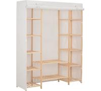 Garde-robe Blanc 135 x 40 x 170 cm Tissu