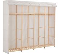 Garde-robe Blanc 200 x 40 x 170 cm Tissu