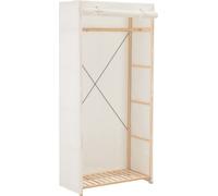 Garde-robe Blanc 79 x 40 x 170 cm Tissu