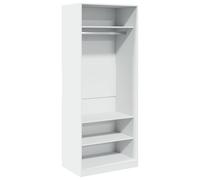Garde-robe blanc 80x50x200 cm bois d'ingénierie