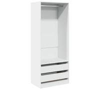 Garde-robe blanc 80x50x200 cm bois d'ingénierie