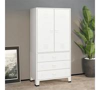 vidaXL Garde-robe Blanc 90 x 50 x 180 cm Métal 90 cm