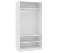 Garde-robe Blanc - Bois d'ingénierie - 100 x 50 x 200 cm - Contemporain - Design