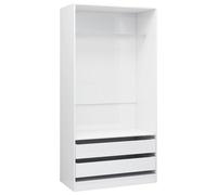 Garde-robe Blanc brillant 100x50x200 cm Bois d'ingénierie