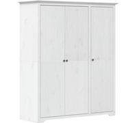 Garde-robe BODO blanc 146x53,5x173 cm bois massif de pin