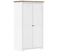 Garde-robe BODO blanc marron 99x53,5x173 cm bois massif de pin