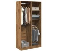 Garde robe chêne artisanal 100x50x200 cm bois d ingénierie Marron G