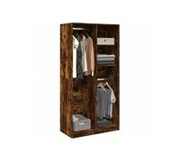 vidaXL Garde-robe chêne fumé 100x50x200 cm bois d'ingénierie Marron