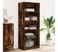 Garde robe chêne fumé 80x50x200 cm bois d ingénierie Marron G