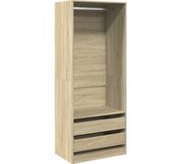 Garde-robe chêne sonoma 80x50x200 cm bois d'ingénierie