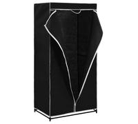 Garde-robe contemporaine - VIDAXL - Noir - 75x50x160 cm - Tube en fer - Polyester - Fermetures éclair