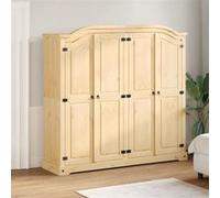 Garde robe Corona 194x52x186 cm bois de pin massif Marron G