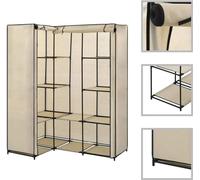 Garde-robe d'angle Crème 130 x 87 x 169 cm
