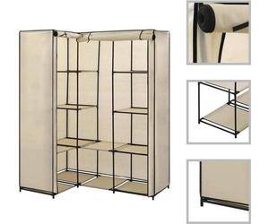 Garde-robe d'angle Crème 130 x 87 x 169 cm