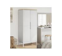 vidaXL Garde-robe FLORO blanc 77x53x171 cm bois massif de pin