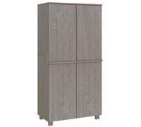 Garde-robe HAMAR Gris clair 89x50x180 cm Bois massif de pin