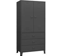 Garde-robe industrielle Anthracite 90x50x180 cm Métal