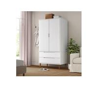 Garde-robe MOLDE Blanc 90x55x175 cm Bois massif de pin vidaXL vidaXL