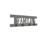 Garde-robe murale Family, planche vestiaire, style shabby, vintage, 60x20cm gris