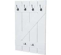 Garde-robe murale MENDLER HWC-D13 6 crochets 91x60cm laqué blanc Blanc G