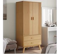 Garde robe OLDEN marron 76,5x53x172 cm bois massif de pin