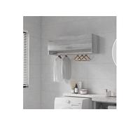 vidaXL Armoire à vêtements Sonoma - Bois d'ingénierie Gris 100x32,5x35 cm