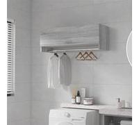 vidaXL Armoire à vêtements Sonoma - Bois d'ingénierie Gris 100x32,5x35 cm