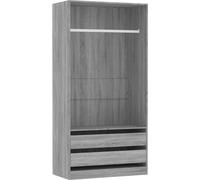 Garde-robe Sonoma gris 100x50x200 cm Bois d'ingénierie