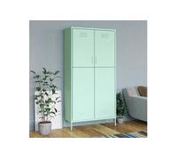 Garde robe Vert menthe 90x50x180 cm Acier