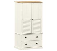 Garde-robe VIGO blanc 90x55x170 cm bois massif de pin