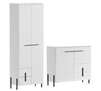 Garde-Robe Vigo Ensemble D'Entrée 2 Pièces Blanc Brillant