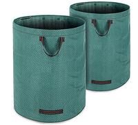 GARDEBRUK® 2x Sac de jardin 280 L par sac charge max. 50kg doubles coutures 3 poignées sac de déchets vert végétaux herbes feuilles ordures