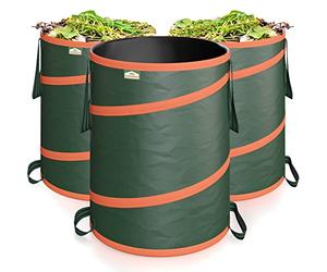 GARDEBRUK - 3x Sac de déchets de jardin 85L max. 30kg par sac tissu renforcé hydrofuge ordures bac