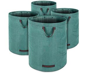 GARDEBRUK® 4x Sac de jardin 280 L par sac charge max. 50kg doubles coutures 3 poignées sac de déchets vert végétaux herbes feuilles ordures