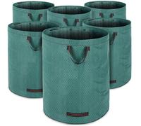 GARDEBRUK 6x Sac de jardin 280 L par sac charge max. 50kg doubles coutures 3 poignées sac de déchets vert végétaux herbes ordures