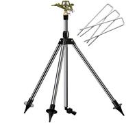 GARDEBRUK® Arroseur Automatique impulsions télescopique Irrigation Max. 24m 360° Embout pulvérisation Sprinkler trépied système Irrigation Jardin